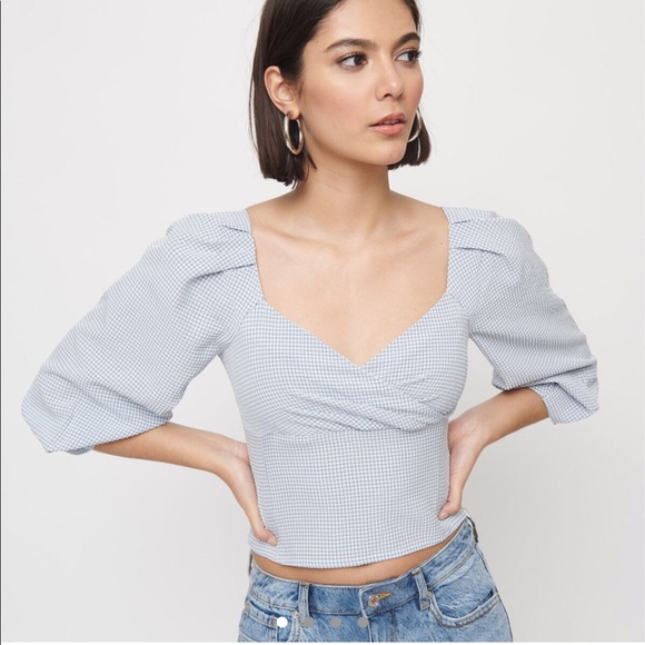 Dynamite Lantern Sleeve blouse BNWT - Picture 1 of 4